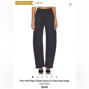 MOTHER Black Barrel Jeans
